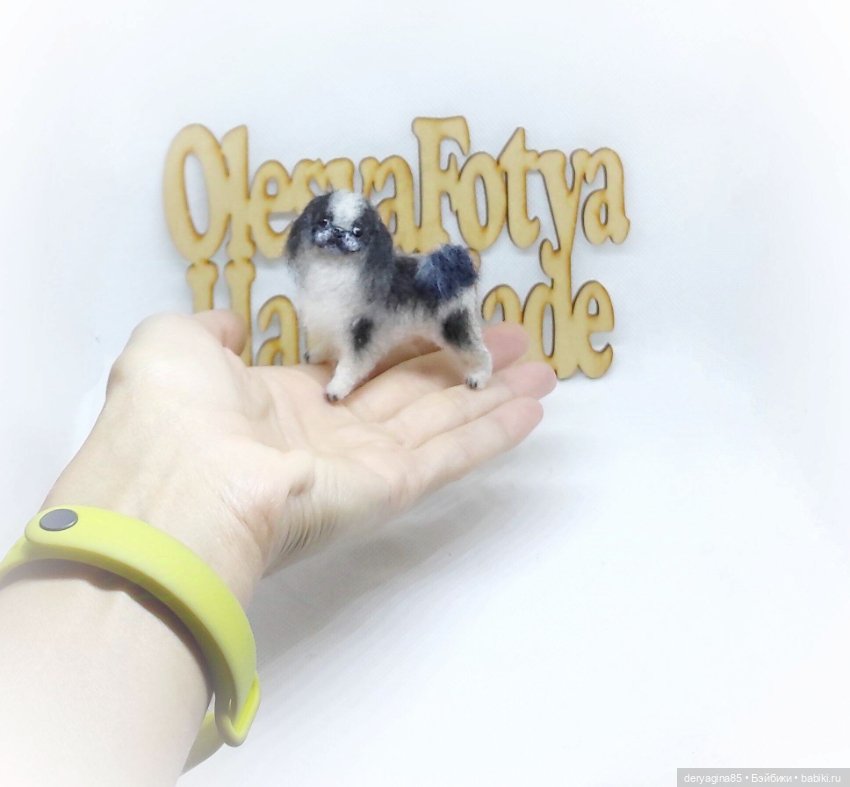 Японский хин — Валяные игрушки из шерсти: сухое валяние (фото 8)