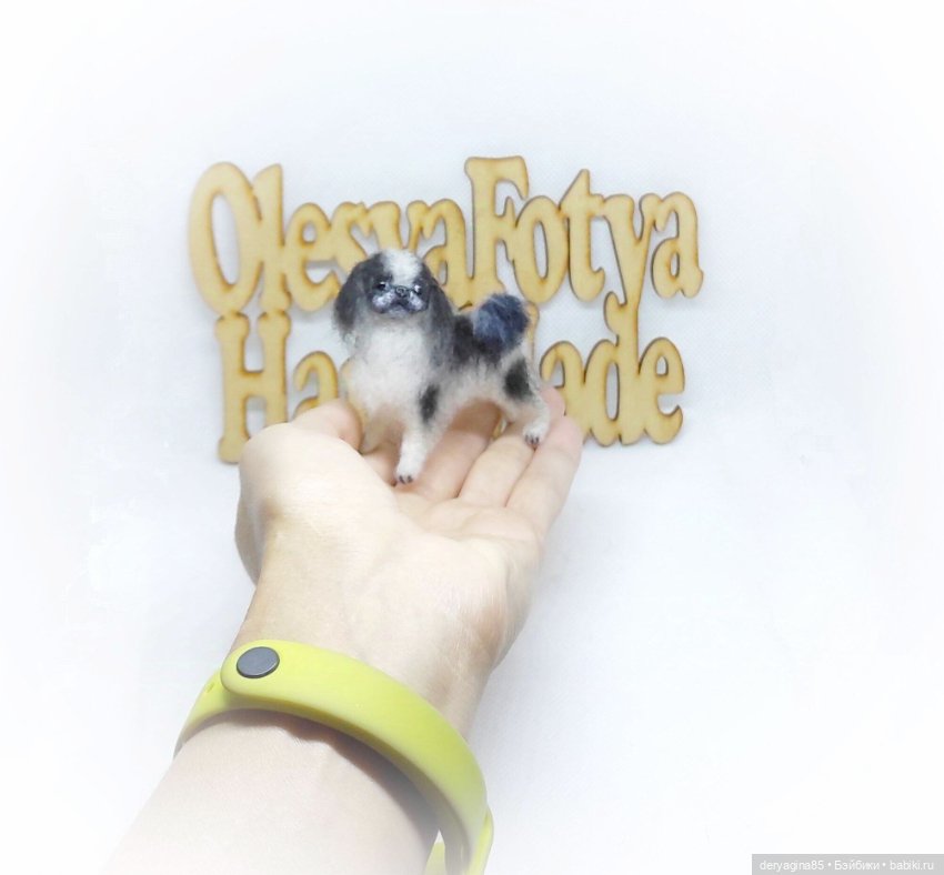 Японский хин — Валяные игрушки из шерсти: сухое валяние (фото 7)