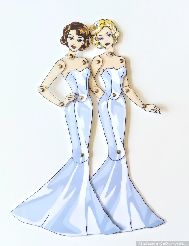 Бумажные барби — Бумажные куклы с одеждой для вырезания: шаблоны (фото 3)