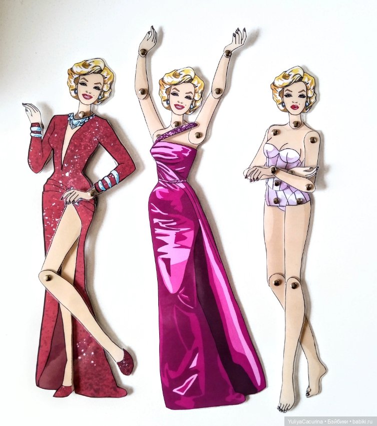 Бумажные барби — Бумажные куклы с одеждой для вырезания: шаблоны (фото 4)