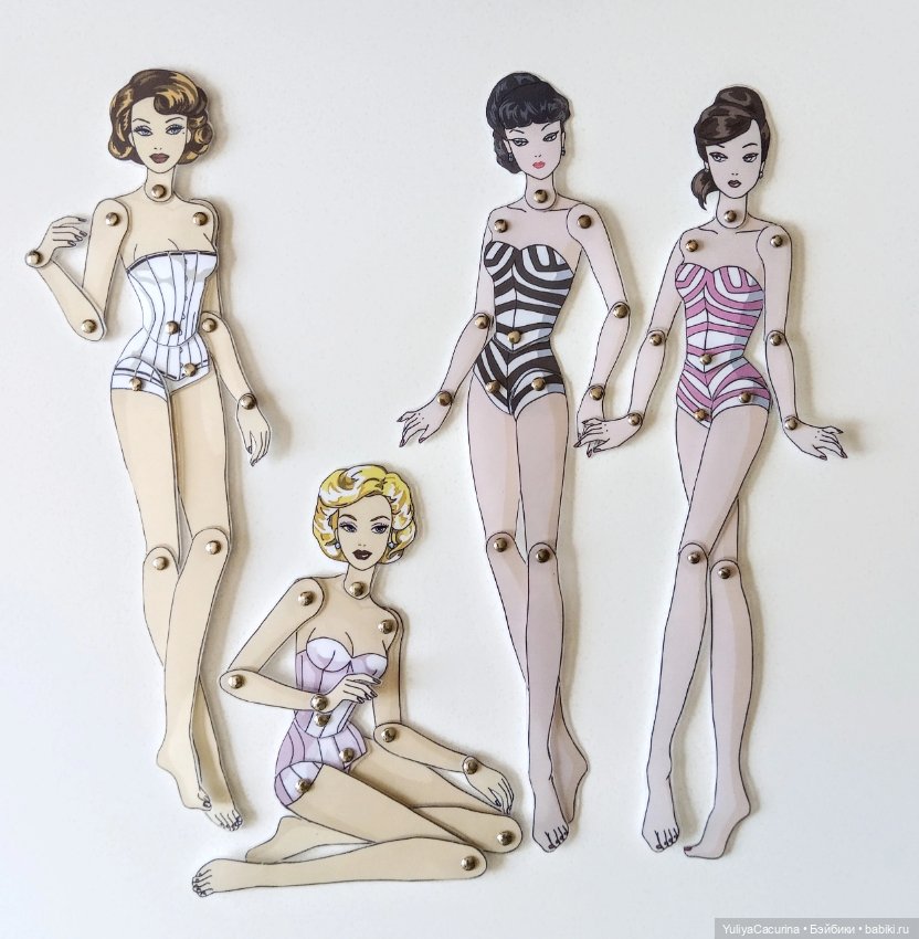 Бумажные барби — Бумажные куклы с одеждой для вырезания: шаблоны (фото 2)