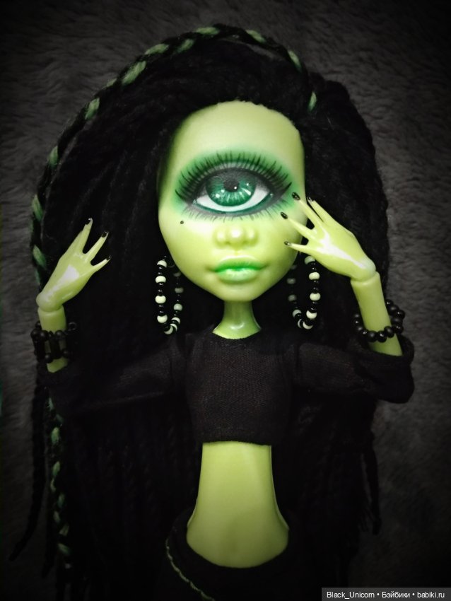 Циклоп Оливка — Реставрация и преображение кукол: ремонт (фото 3)