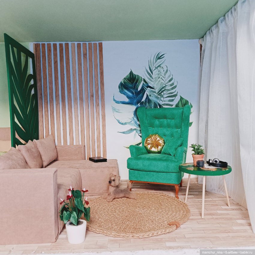 Дом семьи Резник 💚🏡 — Румбоксы и кукольные интерьеры: фото
