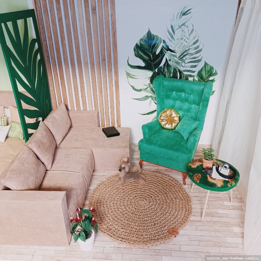 Дом семьи Резник 💚🏡 — Румбоксы и кукольные интерьеры: фото (фото 2)