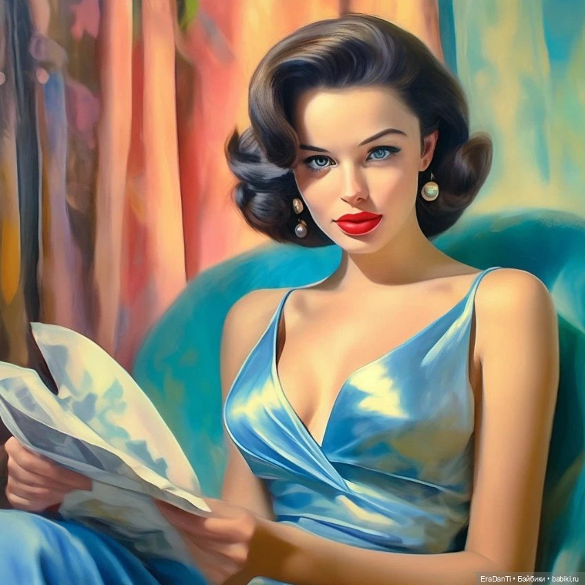 Красота в стиле ретро — Рисование и арт: скетчи