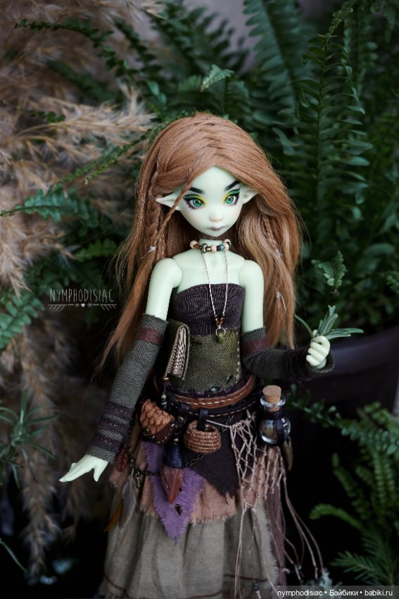 Болотная ведьма - авторский наряд для куклы 1/6 (фото 9)