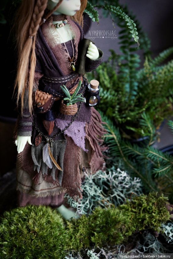 Болотная ведьма - авторский наряд для куклы 1/6 (фото 3)