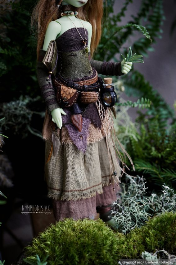 Болотная ведьма - авторский наряд для куклы 1/6 (фото 8)