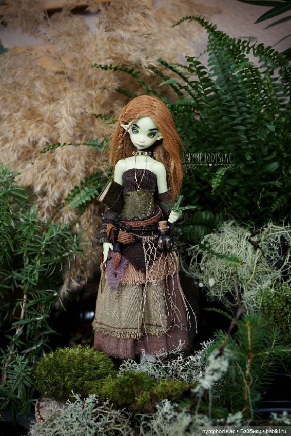 Болотная ведьма - авторский наряд для куклы 1/6 (фото 5)