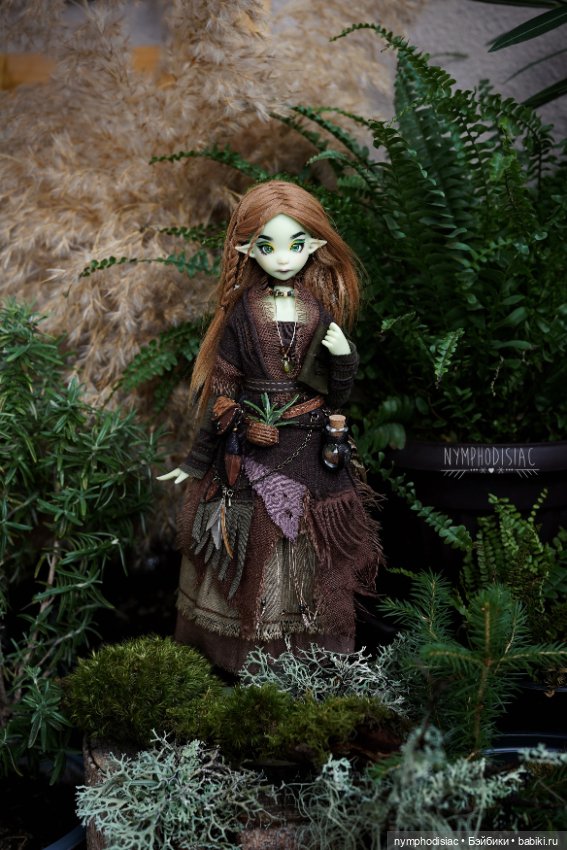 Болотная ведьма - авторский наряд для куклы 1/6