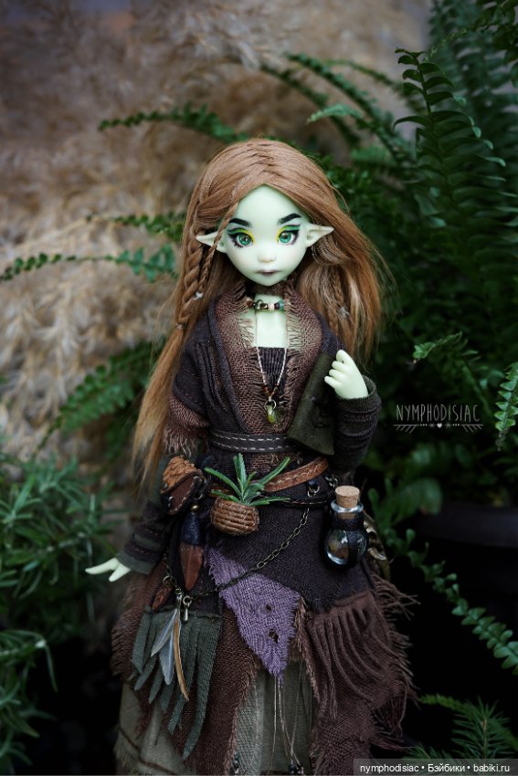 Болотная ведьма - авторский наряд для куклы 1/6 (фото 2)