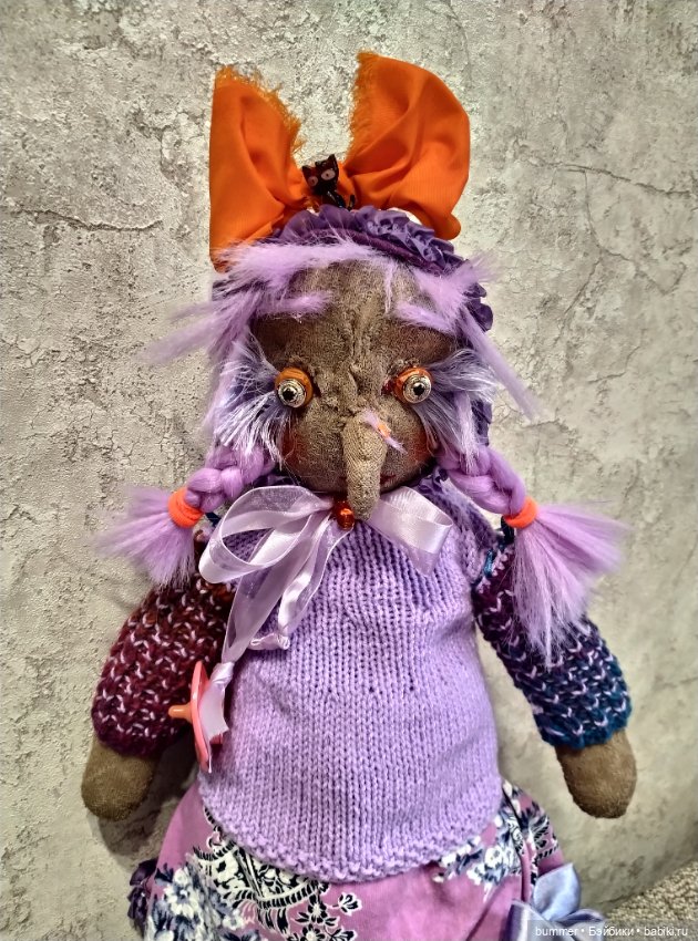 Мои примитивные куклы. Внучки Бабы Яги, Алевтиночка и Альбиночка (фото 5)