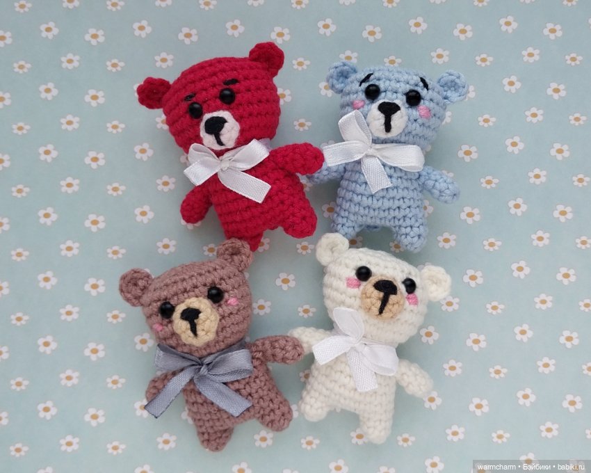 Вязаные Мини Мишки — Вязаные игрушки и амигуруми: крючком (фото 4)