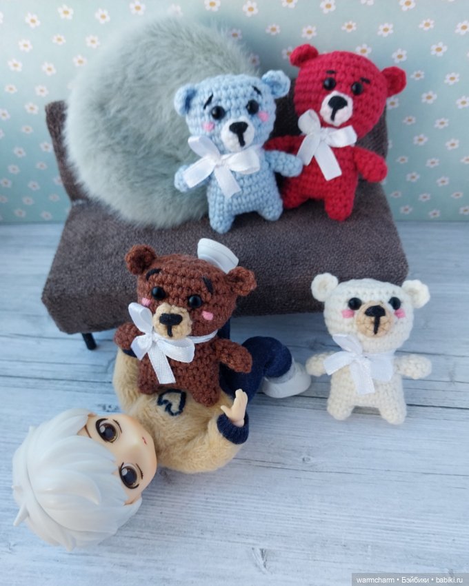 Вязаные Мини Мишки — Вязаные игрушки и амигуруми: крючком