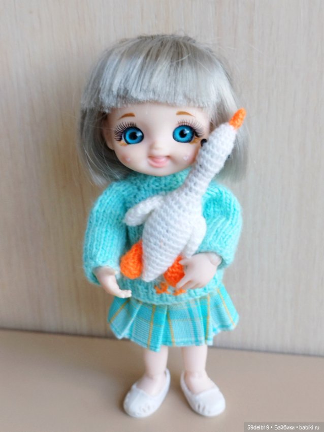 Гусь-Обнимусь - микроигрушка для кукол ростом 14-16 см (фото 3)