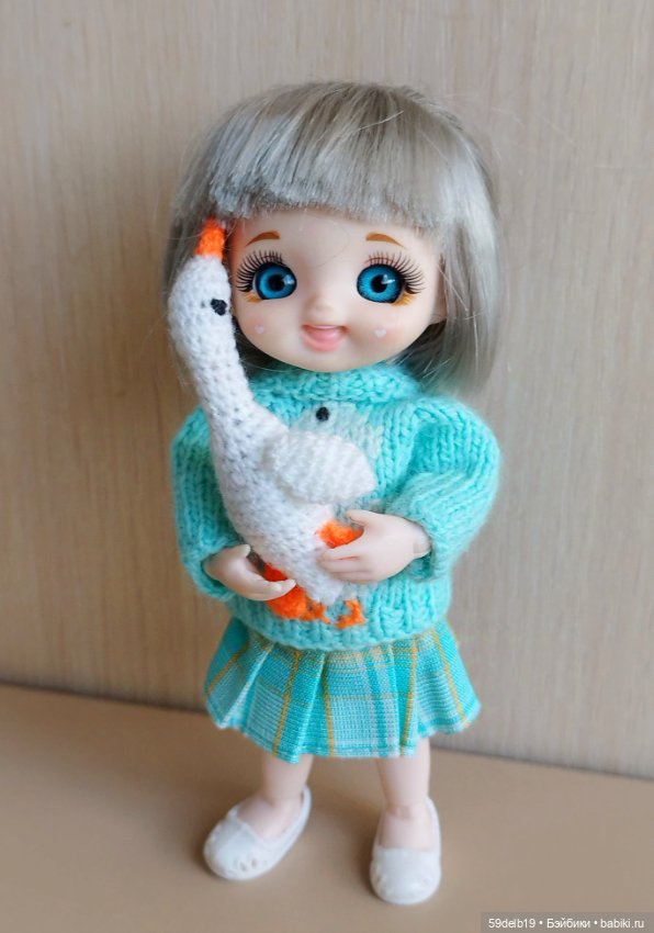 Гусь-Обнимусь - микроигрушка для кукол ростом 14-16 см (фото 4)