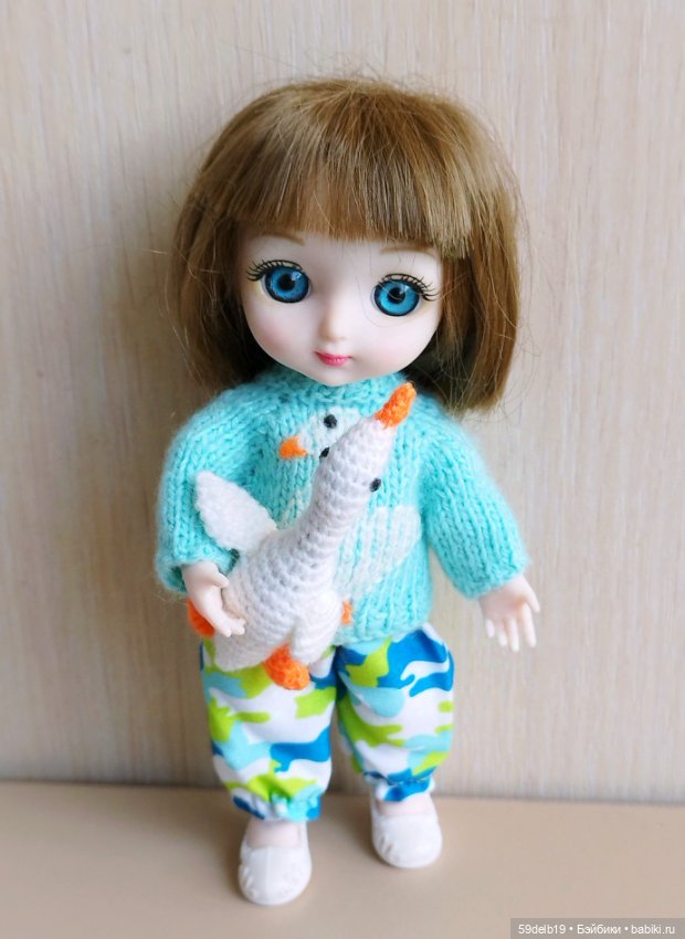 Гусь-Обнимусь - микроигрушка для кукол ростом 14-16 см (фото 2)