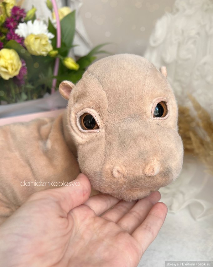 Бегемотик Офелия 🍃✨ — Авторские игрушки из разных материалов: синельная проволока (фото 7)