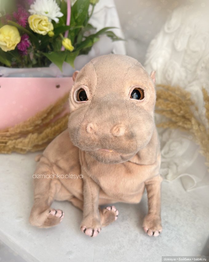 Бегемотик Офелия 🍃✨ — Авторские игрушки из разных материалов: синельная проволока (фото 2)