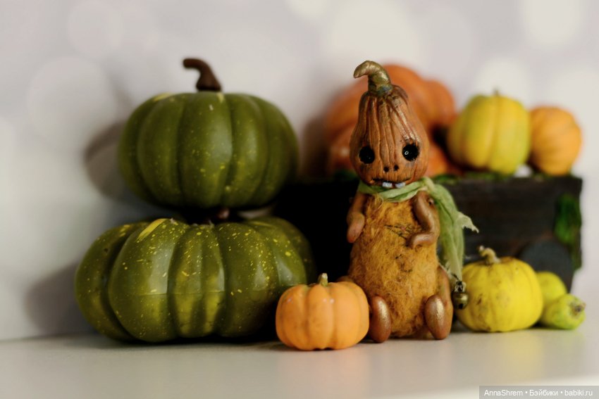 Игрушки-тыковки 2024 — Текстильные игрушки и примитивы: кофейные (фото 9)