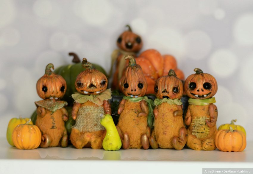 Игрушки-тыковки 2024 — Текстильные игрушки и примитивы: кофейные (фото 2)