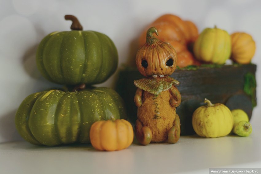 Игрушки-тыковки 2024 — Текстильные игрушки и примитивы: кофейные (фото 10)