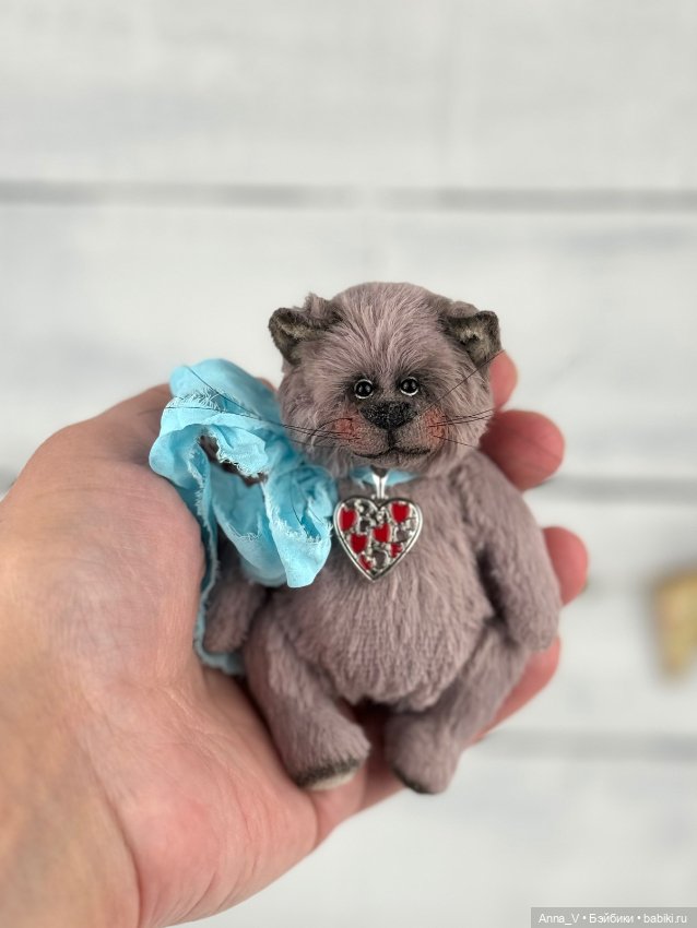 Тедди котик Чарли — Авторские мишки Тедди и друзья: фото