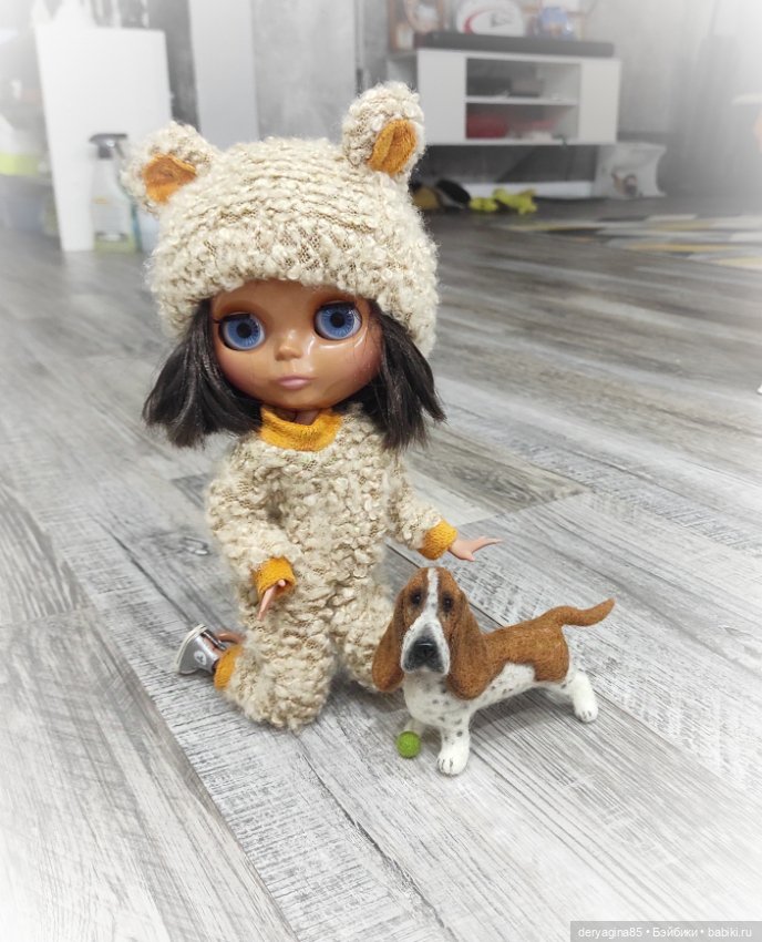 Бассет хаунд — Валяные игрушки из шерсти: сухое валяние