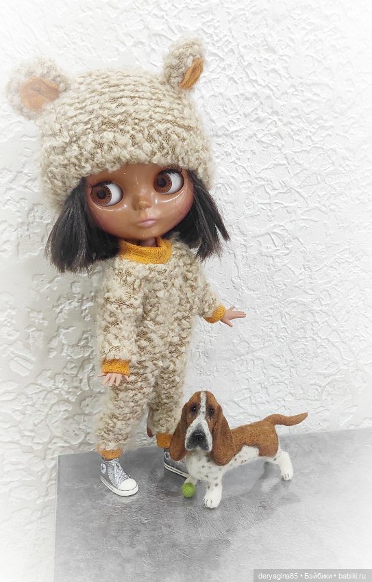 Бассет хаунд — Валяные игрушки из шерсти: сухое валяние