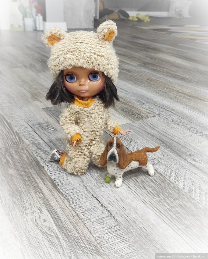 Бассет хаунд — Валяные игрушки из шерсти: сухое валяние