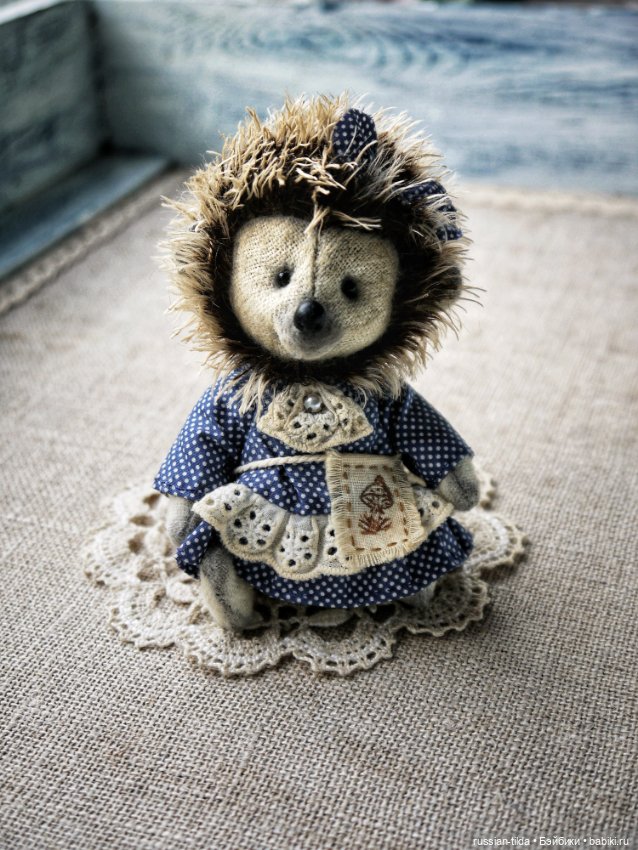 Ëжик Тедди из фланели — Авторские мишки Тедди и друзья: фото (фото 2)