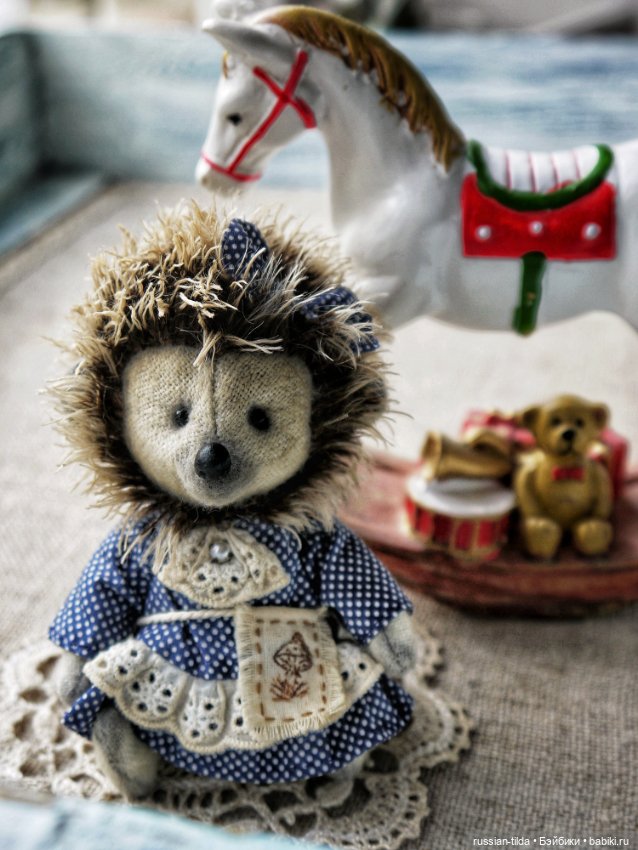 Ëжик Тедди из фланели — Авторские мишки Тедди и друзья: фото (фото 4)