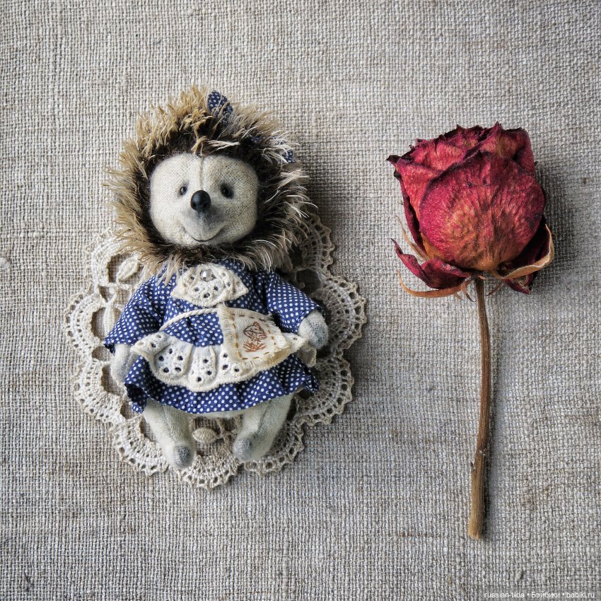 Ëжик Тедди из фланели — Авторские мишки Тедди и друзья: фото (фото 5)