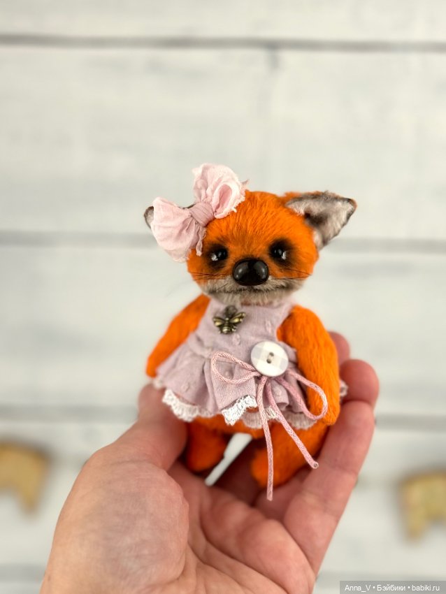Тедди лисичка Мила — Авторские мишки Тедди и друзья: фото (фото 5)