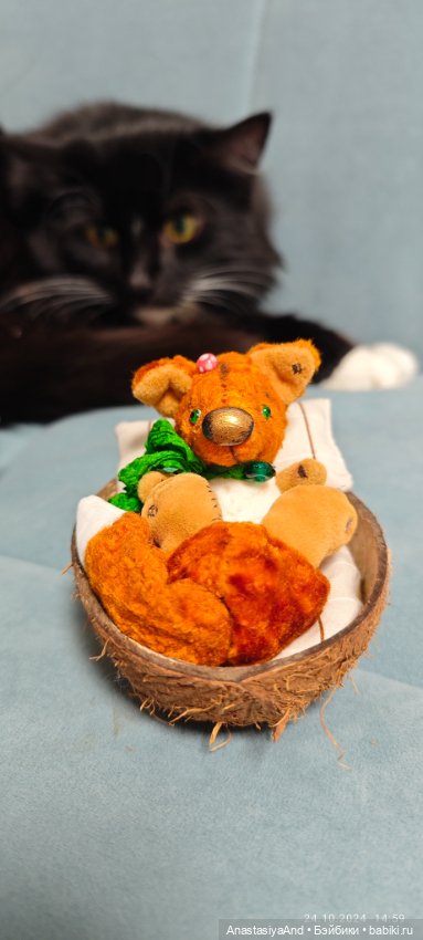 Зелёный мишка — Авторские мишки Тедди и друзья: фото (фото 8)