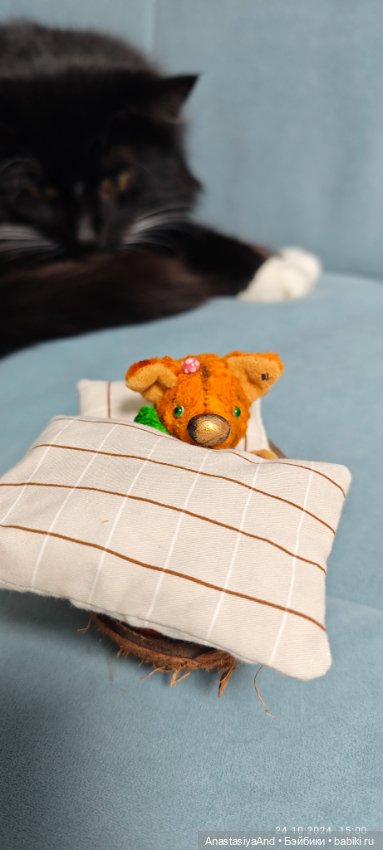 Зелёный мишка — Авторские мишки Тедди и друзья: фото (фото 9)