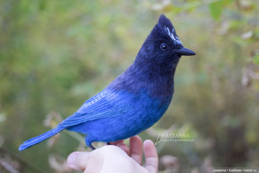 Синяя птица — Валяные игрушки из шерсти: сухое валяние (фото 8)