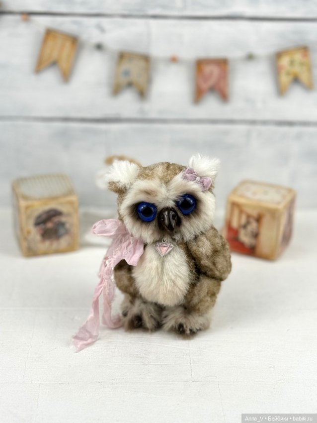 Тедди совушка Стеша — Авторские мишки Тедди и друзья: фото (фото 5)