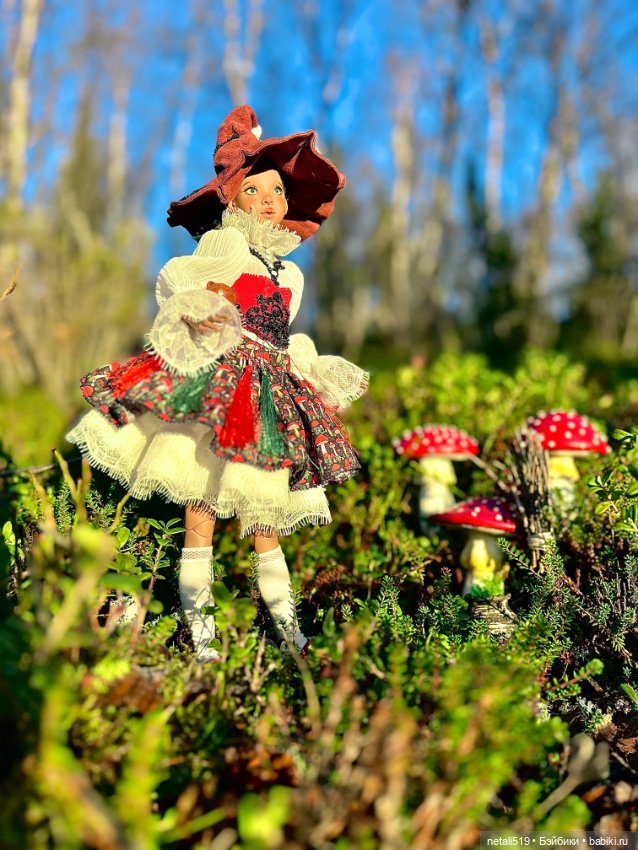 Милая грибная ведьмочка Black Cherry Doll Meihua (фото 2)