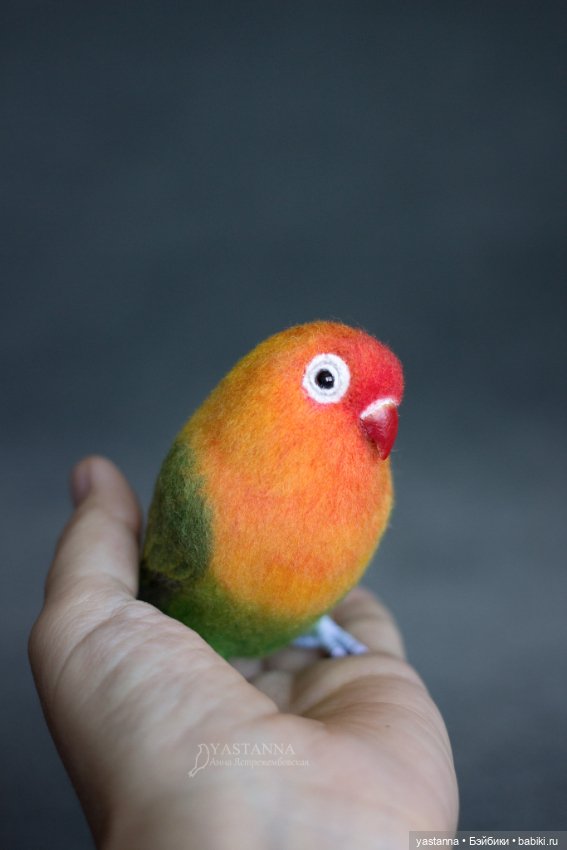 Неразлучники — Валяные игрушки из шерсти: сухое валяние