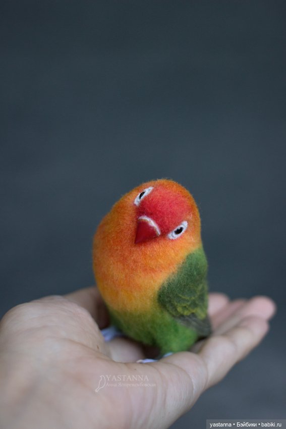 Неразлучники — Валяные игрушки из шерсти: сухое валяние