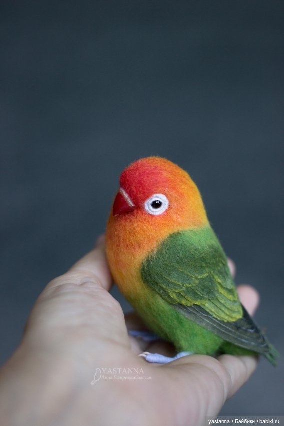 Неразлучники — Валяные игрушки из шерсти: сухое валяние