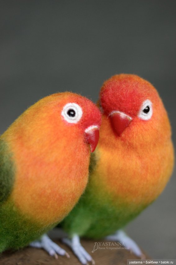 Неразлучники — Валяные игрушки из шерсти: сухое валяние (фото 3)