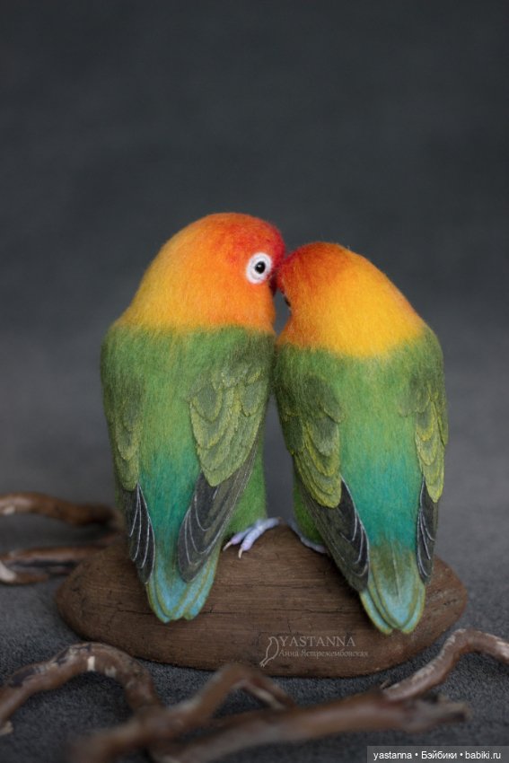 Неразлучники — Валяные игрушки из шерсти: сухое валяние (фото 5)