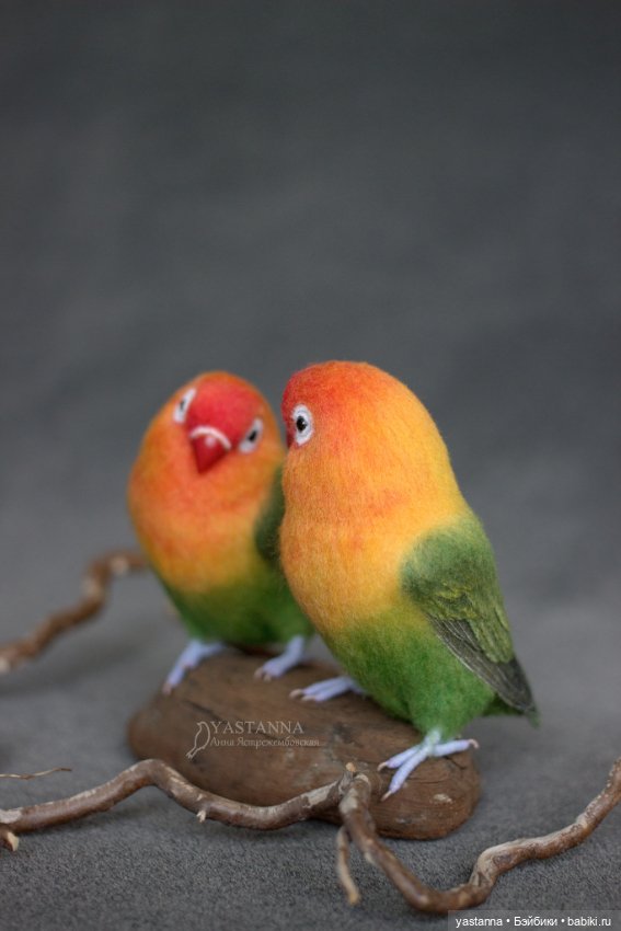 Неразлучники — Валяные игрушки из шерсти: сухое валяние (фото 9)