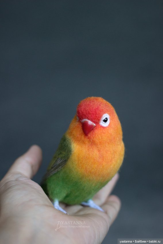 Неразлучники — Валяные игрушки из шерсти: сухое валяние