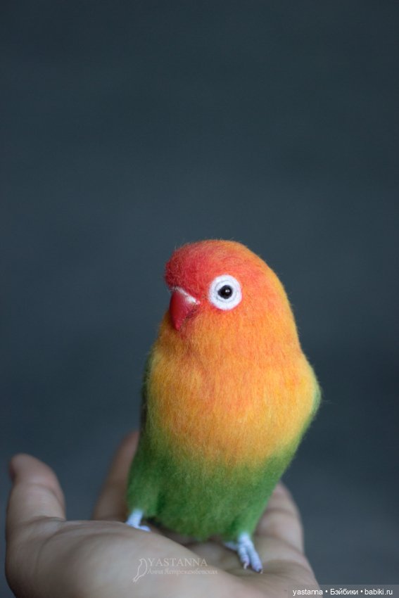 Неразлучники — Валяные игрушки из шерсти: сухое валяние