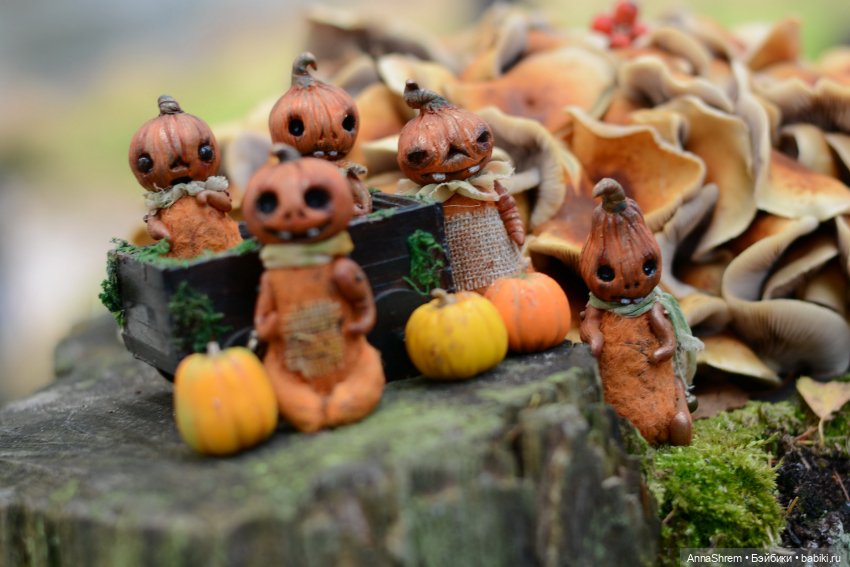 Осеннее тыквенное — Авторские игрушки из разных материалов: синельная проволока (фото 2)
