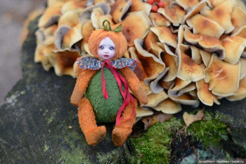 Осеннее тыквенное — Авторские игрушки из разных материалов: синельная проволока (фото 5)