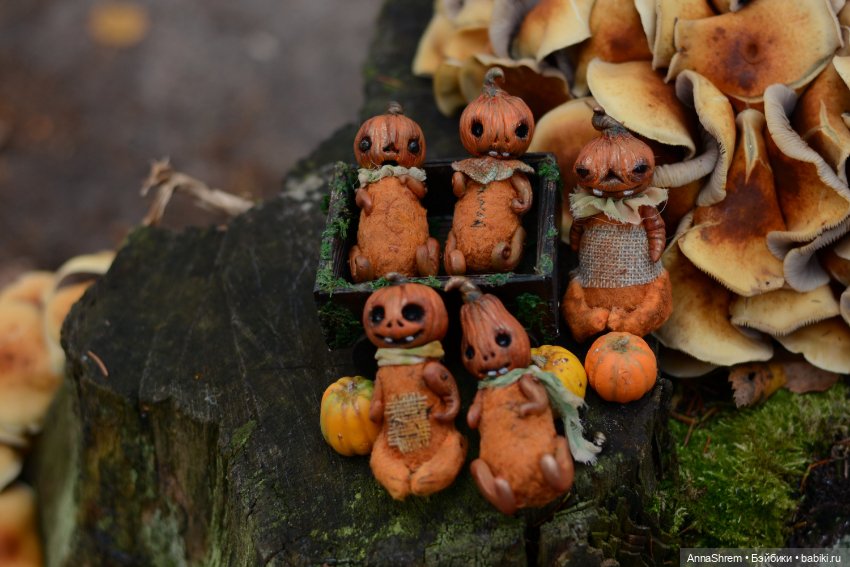 Осеннее тыквенное — Авторские игрушки из разных материалов: синельная проволока